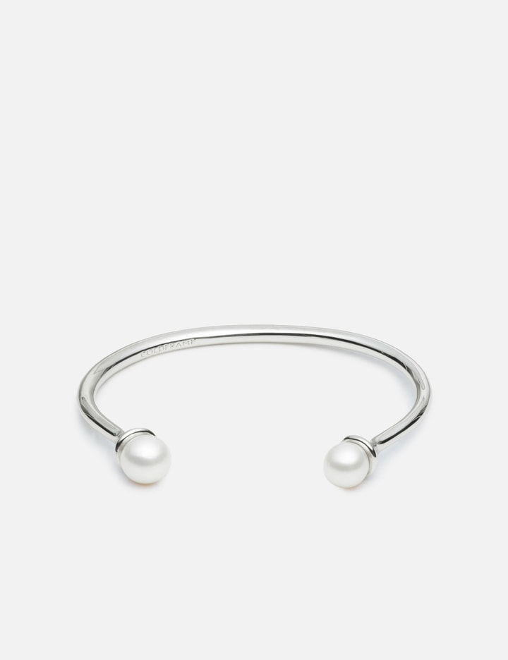 Cold White Double Pearl Open Bracelet