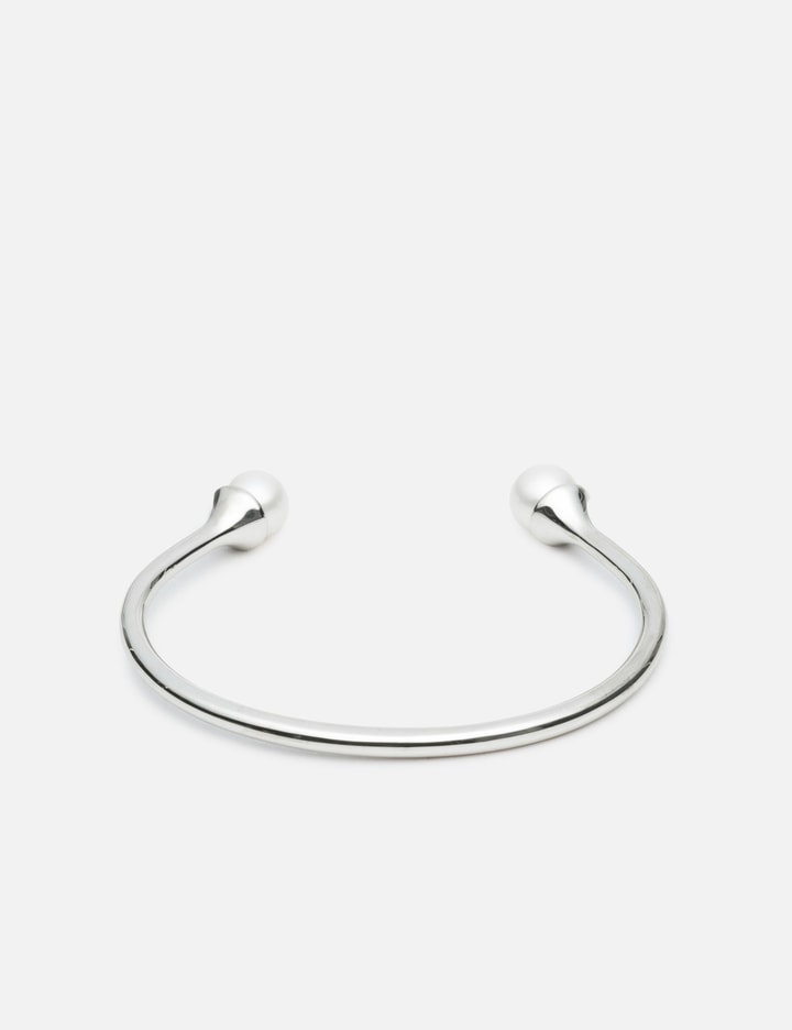 Cold White Double Pearl Open Bracelet