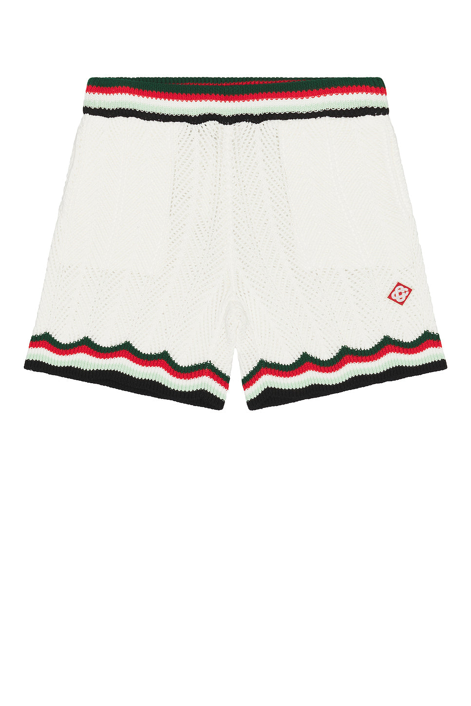 Chevron Faux Crochet Shorts