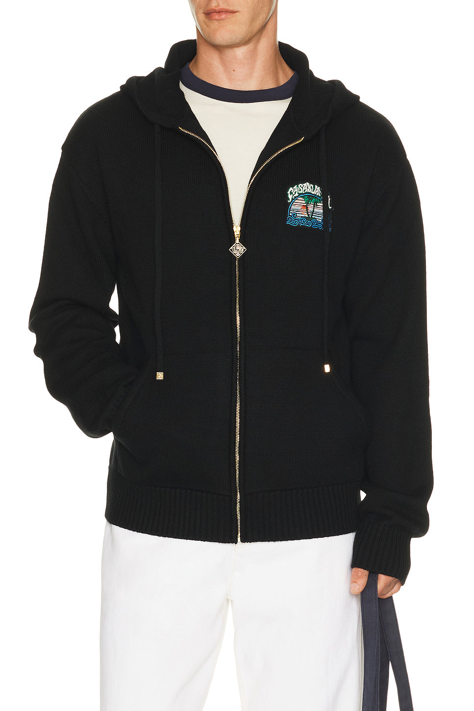 Palm Tree Emblem Zip Up Hoodie