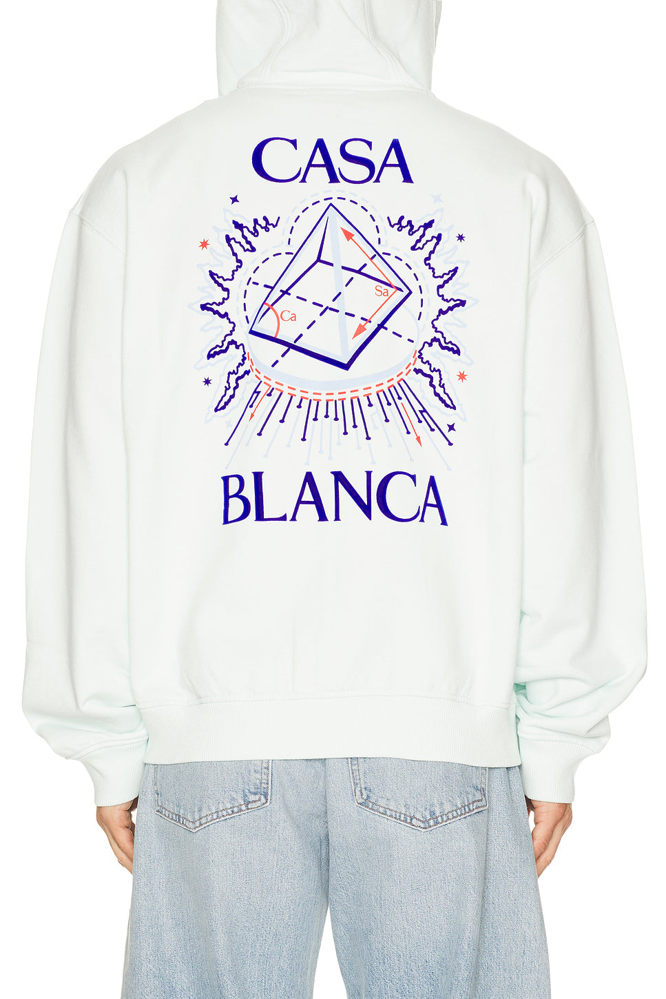 Celestial Pyramid Flock Printed Classic Zip Up Hoodie