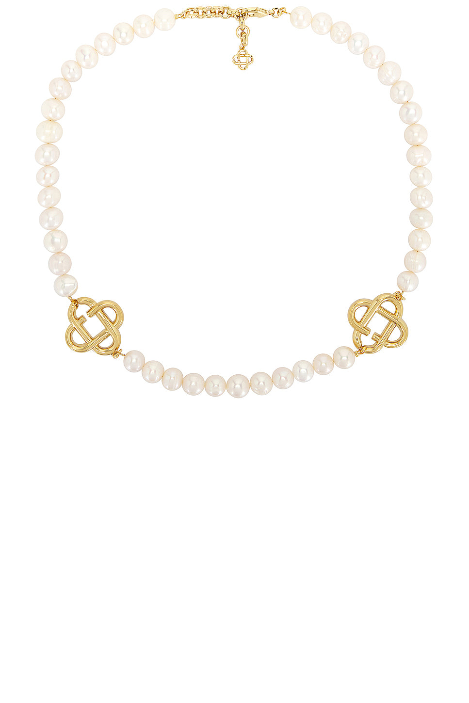 Medium Pearl Logo Necklace