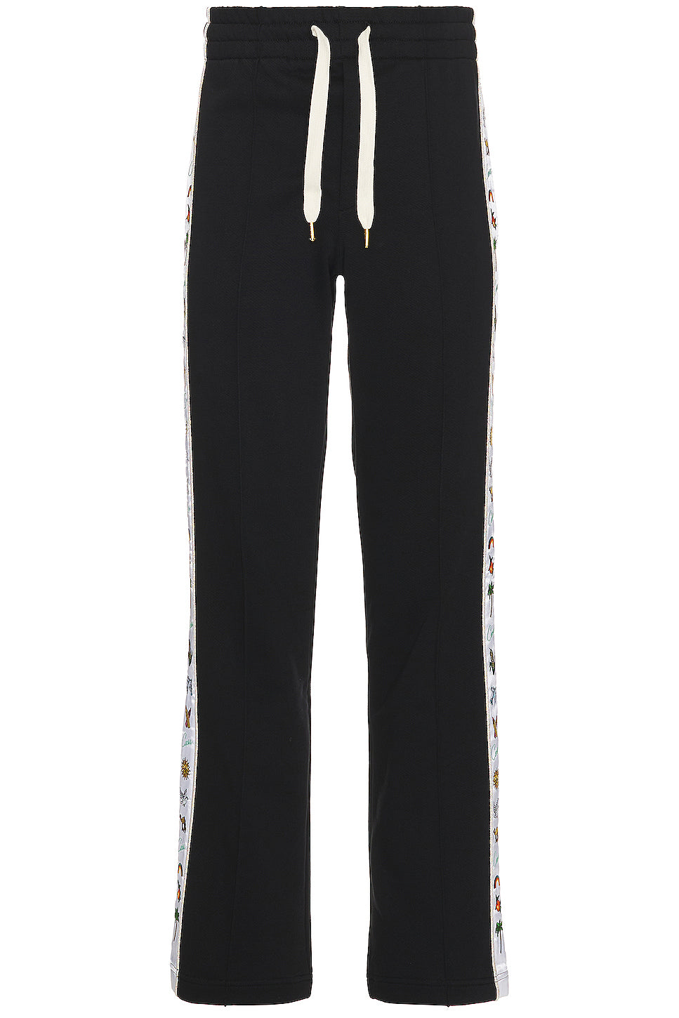Embroidered Satin Tape Sweatpant