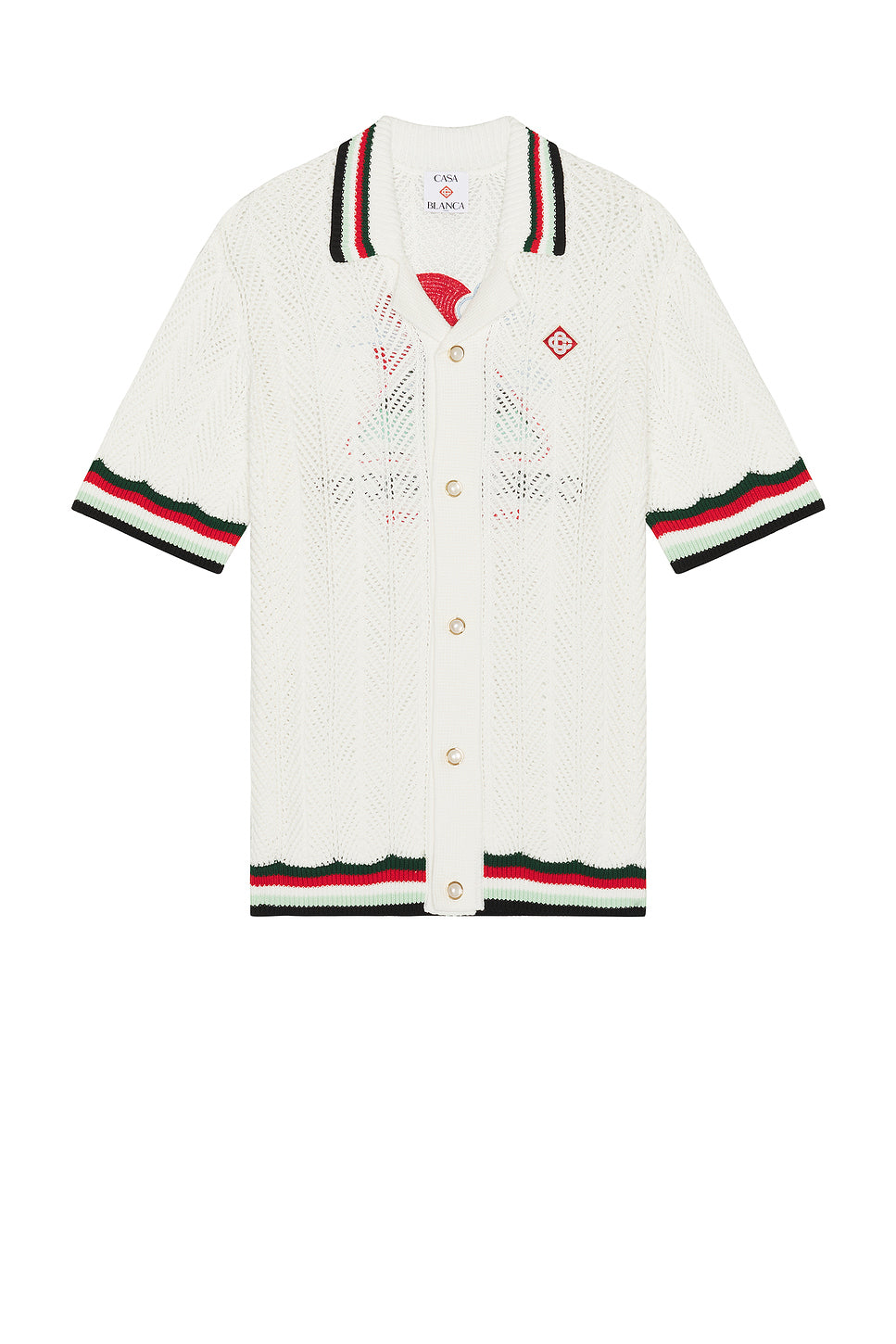 Sporty Faux Crochet Shirt