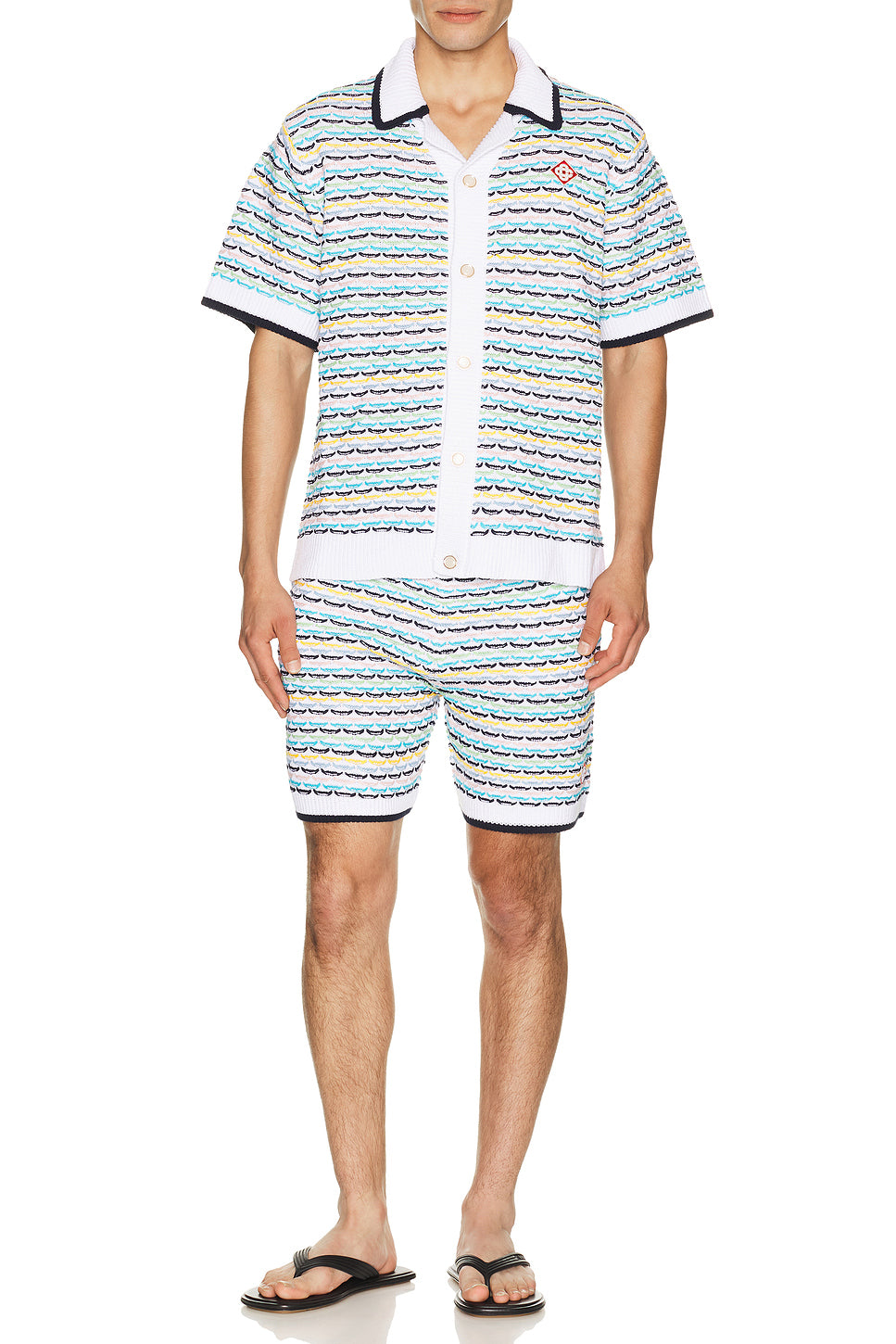 Tuck Stitch Short Sleeve Shirt