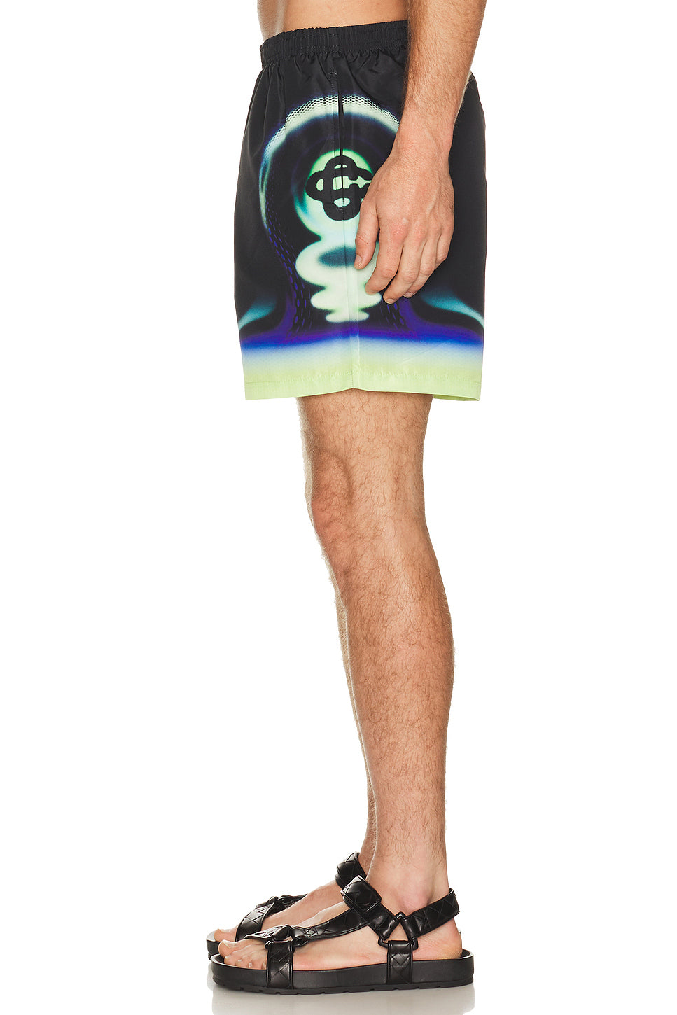 Sporchid Black Printed Swim Shorts