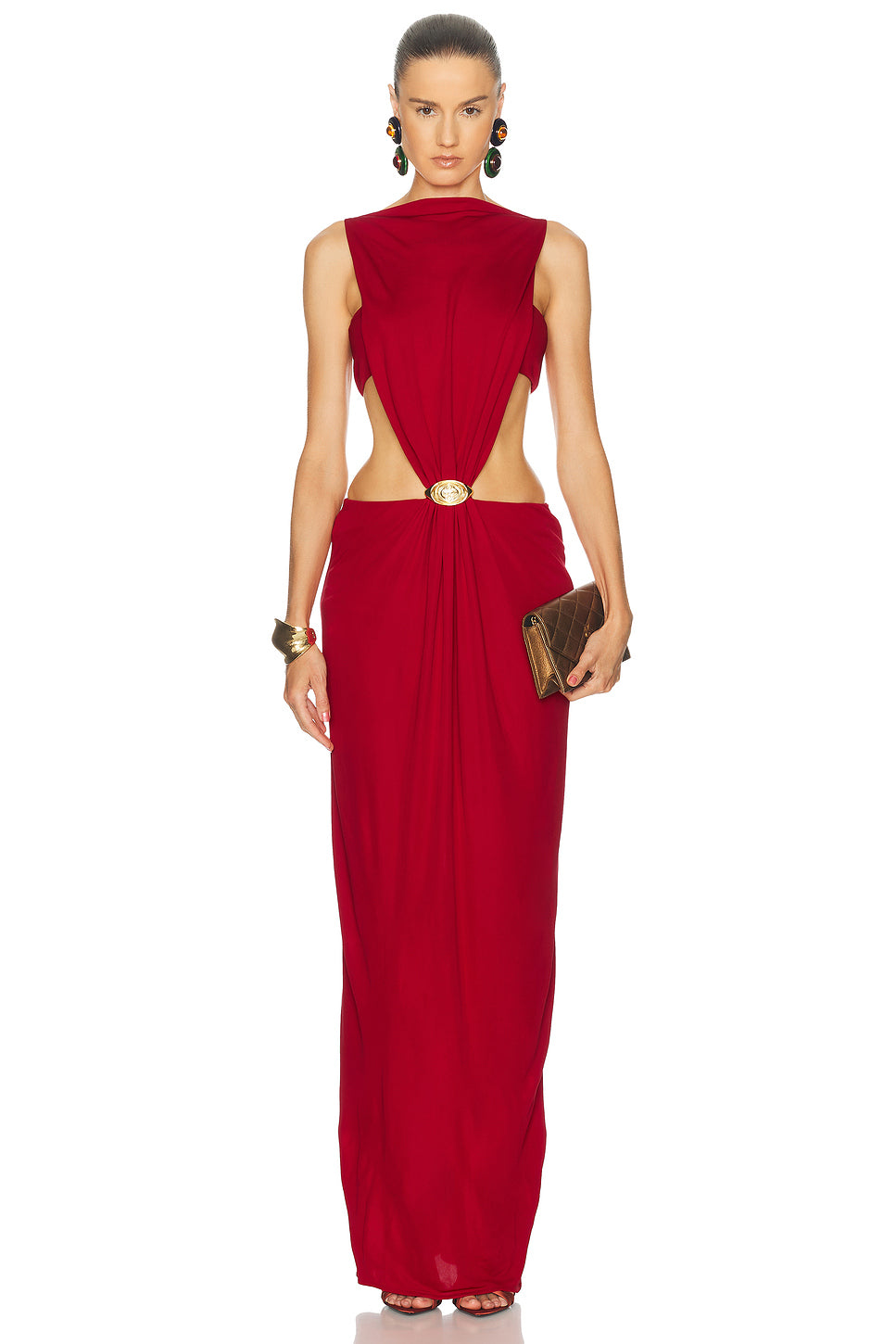 Jersey Cut Out Maxi Dress