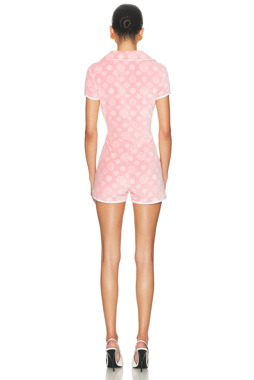 Velour Monogram Romper