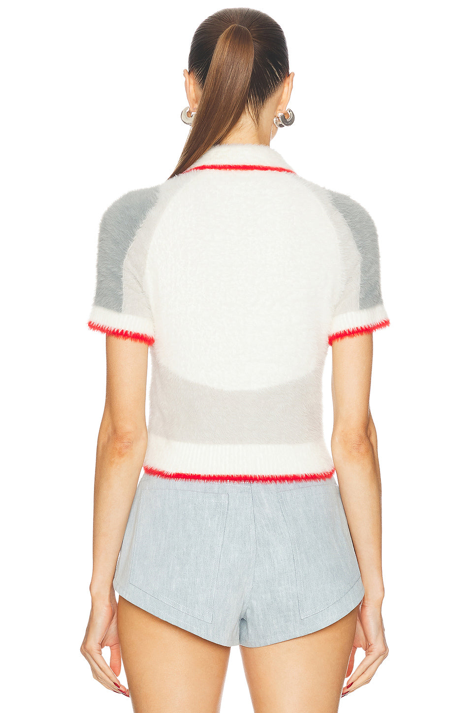 Cropped Short Sleeve Polo Top