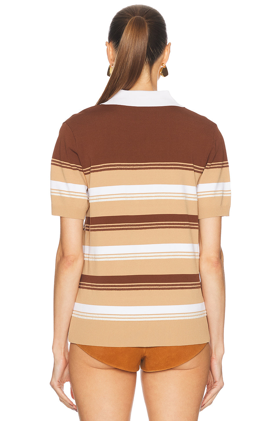 Chicano Striped Polo Top