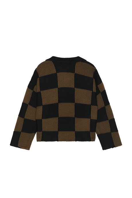 Checkerboard Pullover Sweater