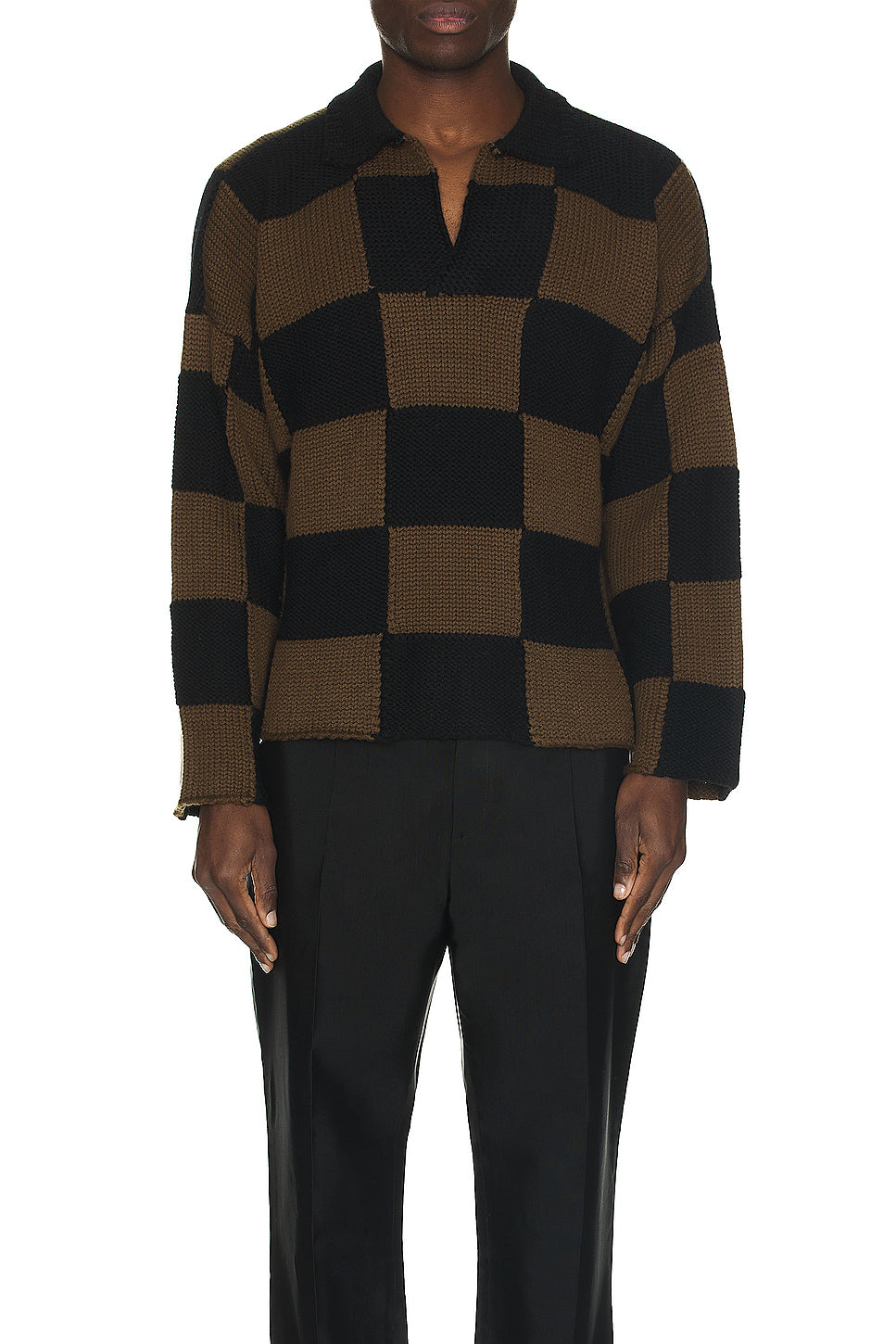 Checkerboard Pullover Sweater