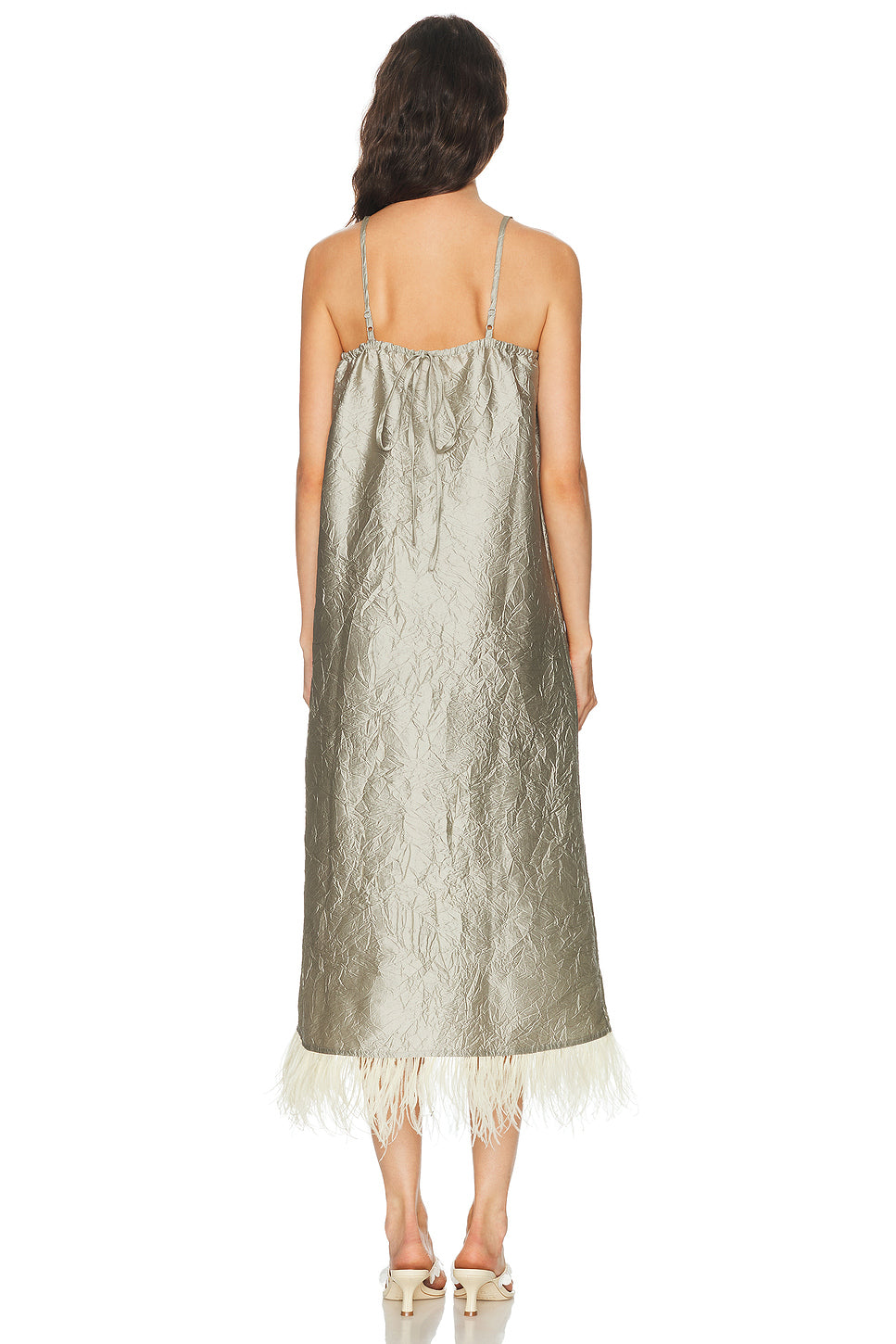 Feather Trim Dress