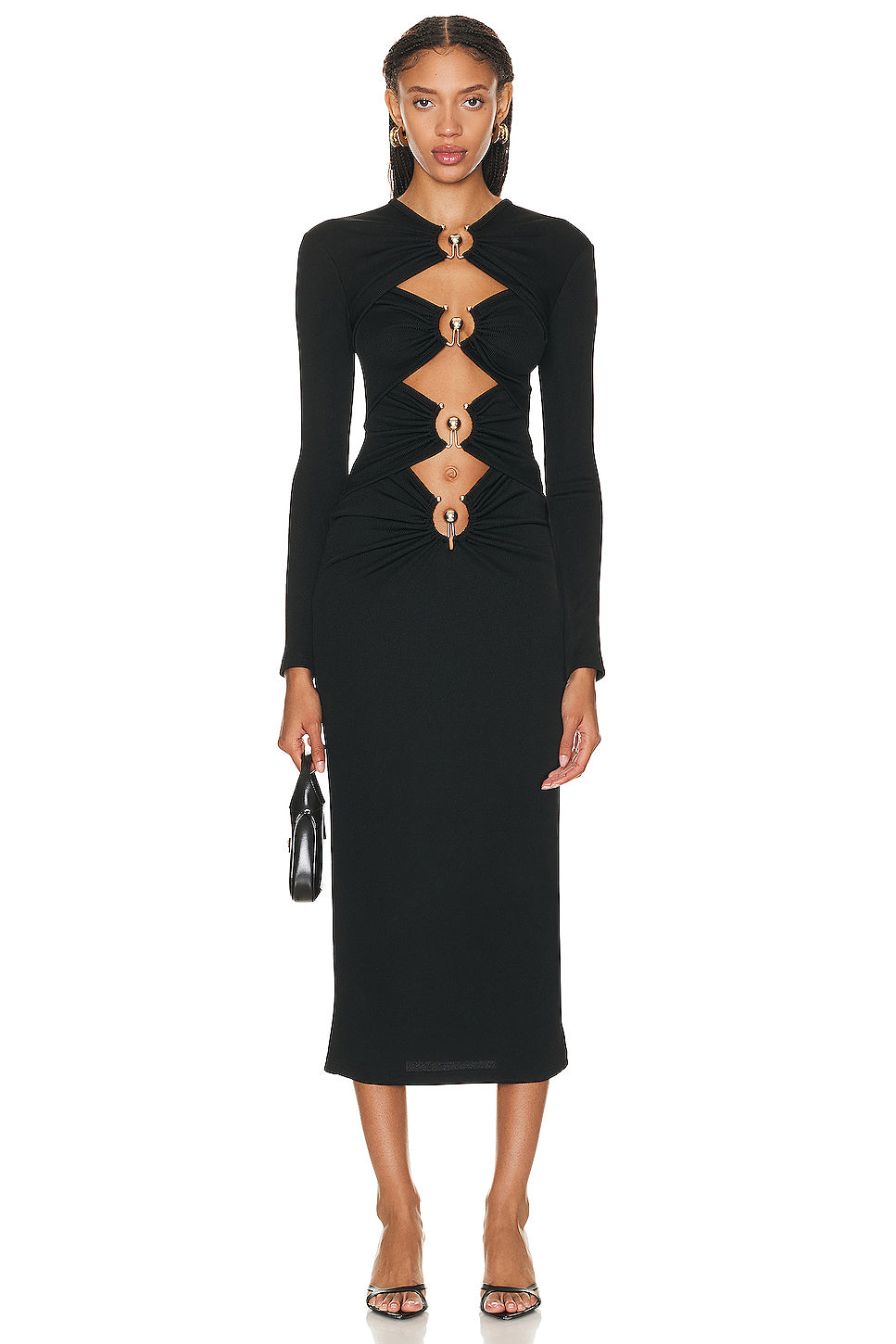 Orbit Ruched Long Sleeve Dress