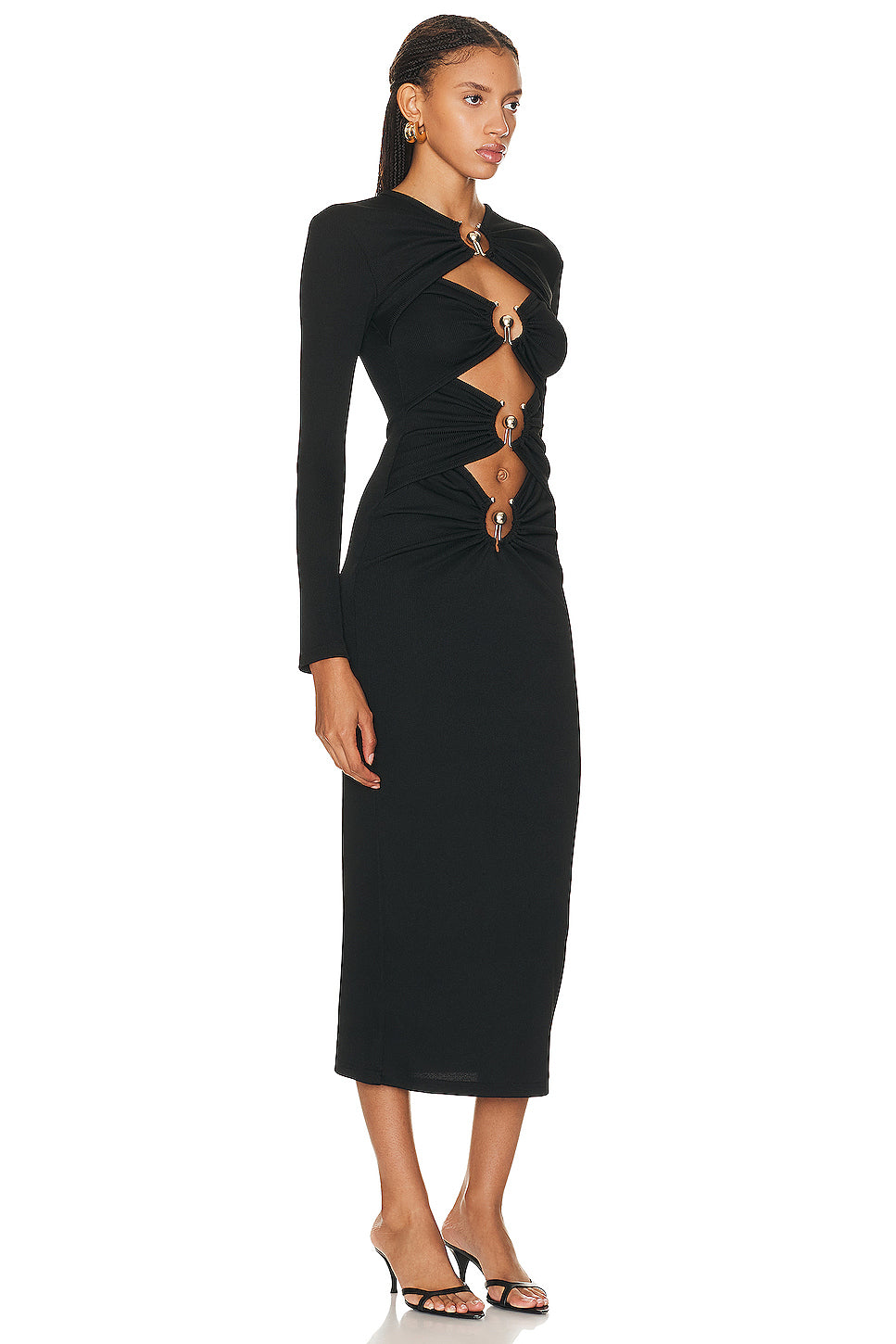 Orbit Ruched Long Sleeve Dress