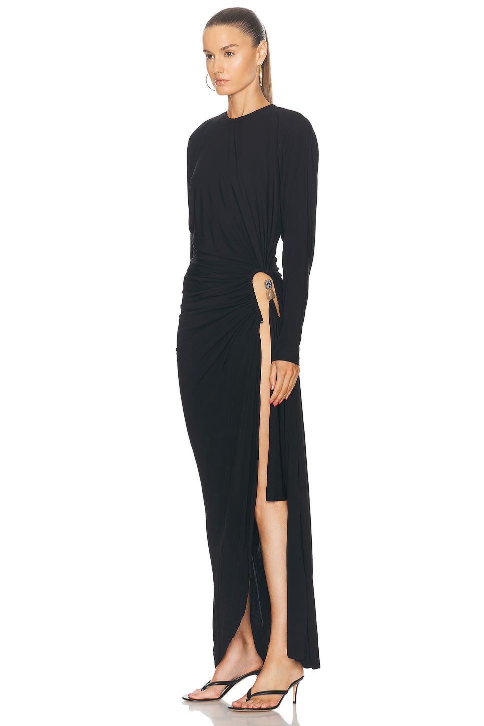 Helix Crystal Stone Long Sleeve Dress