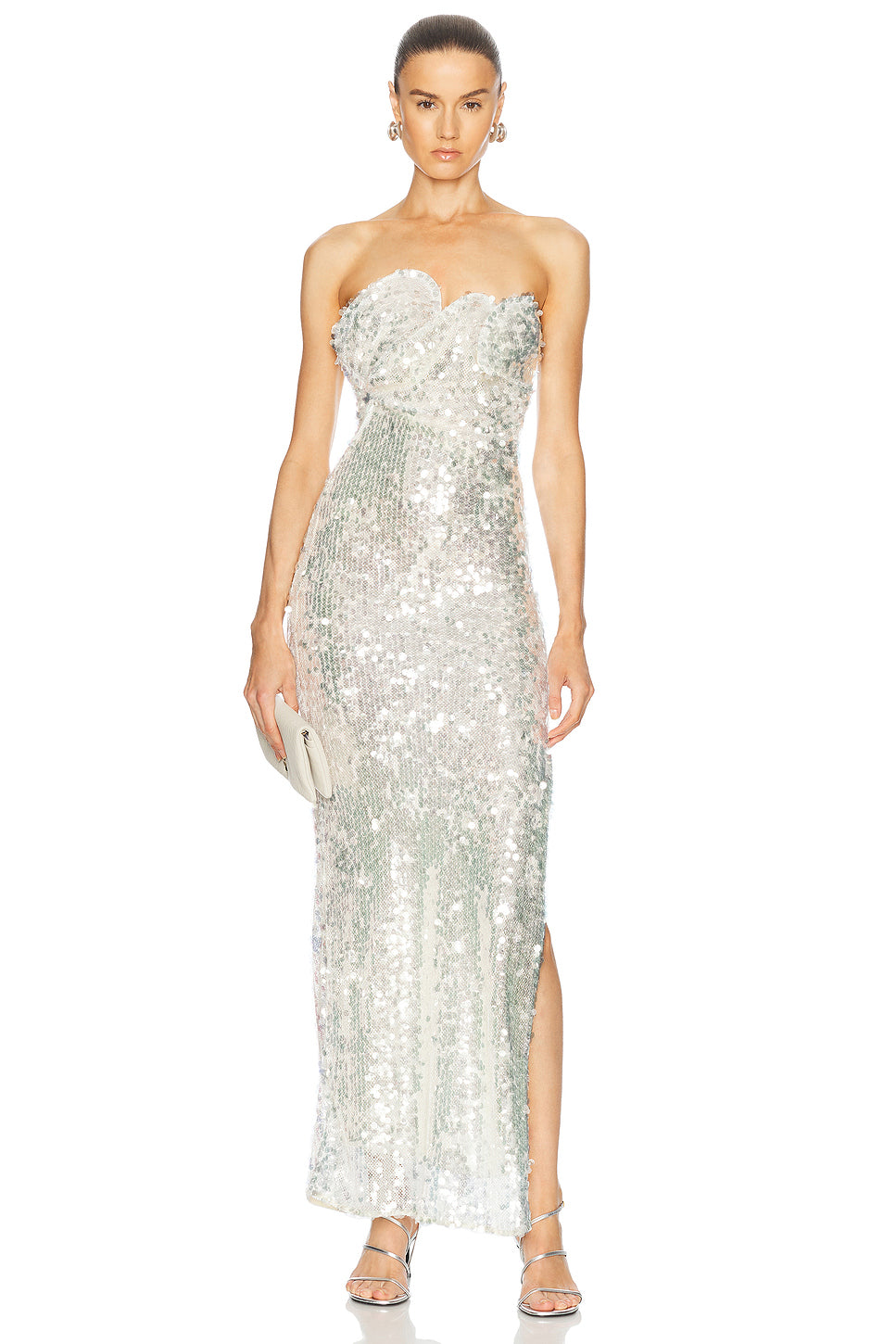 Opaline Sequin Strapless Gown