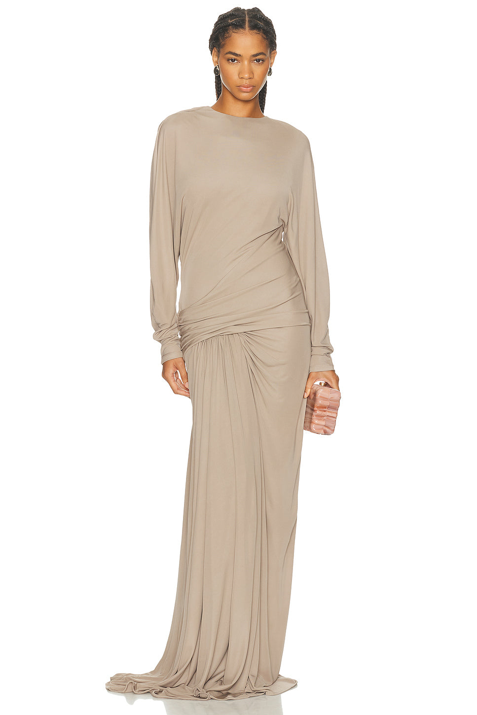 Vala Jersey Drape Dress