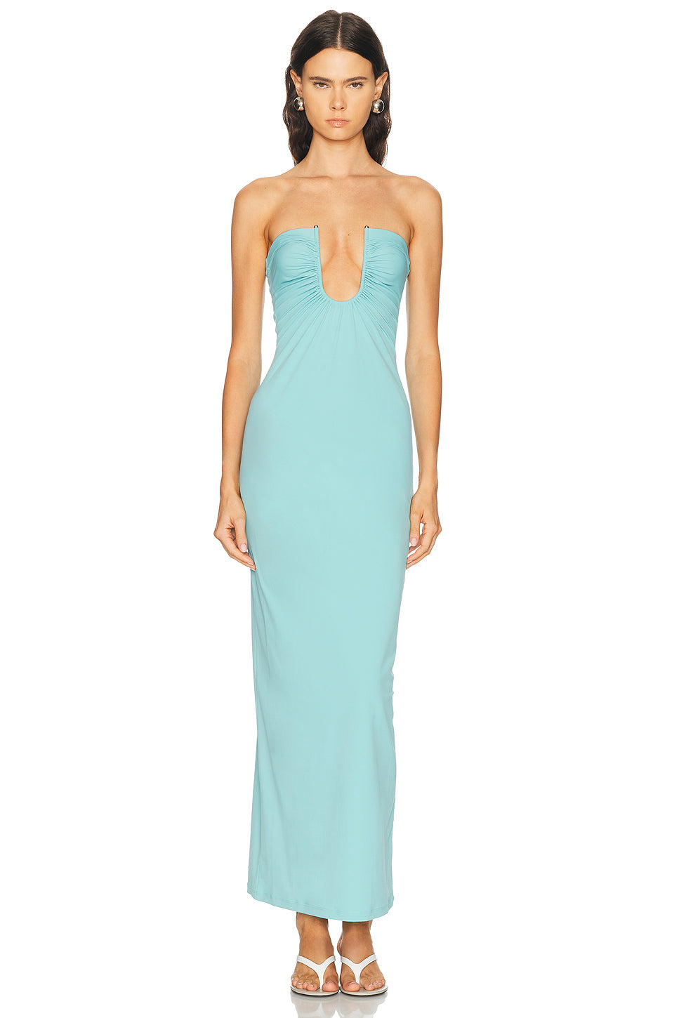 Arced Ruched Lycra Dress
