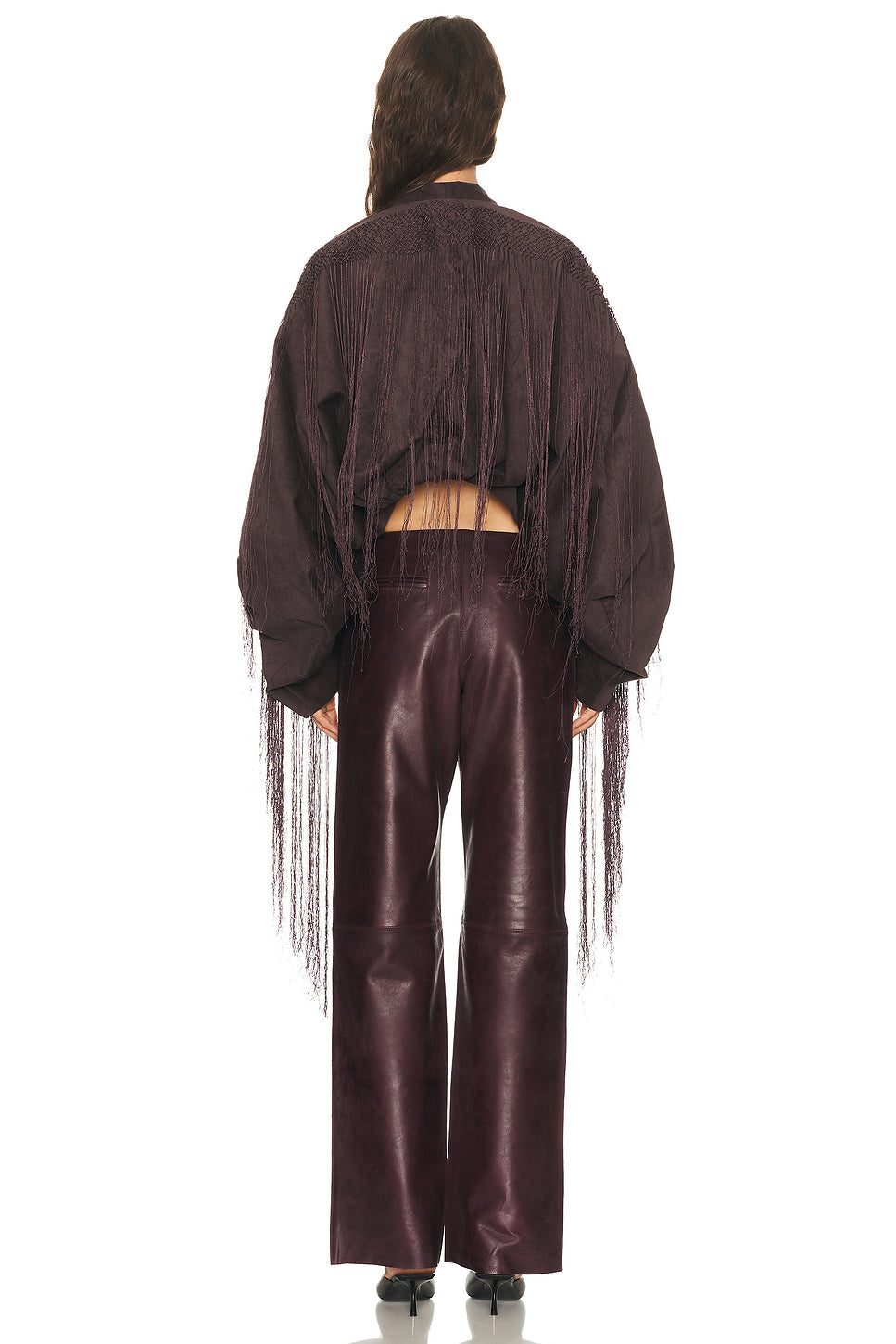 Corduroy Cocoon Fringed Jacket