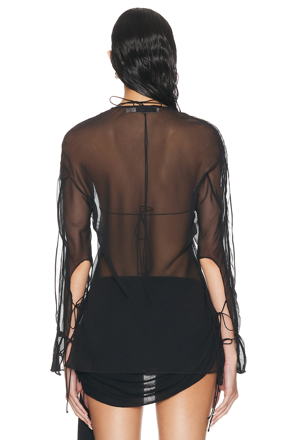 Floating Sheer Lapped Shirt