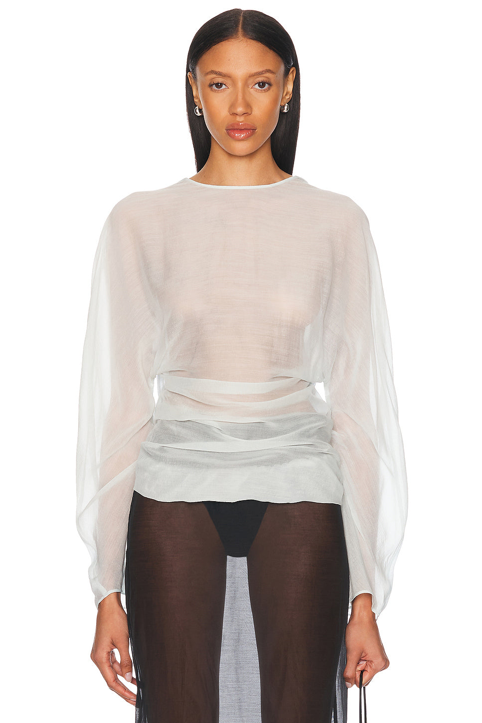 Latticed Lace Shrug Top