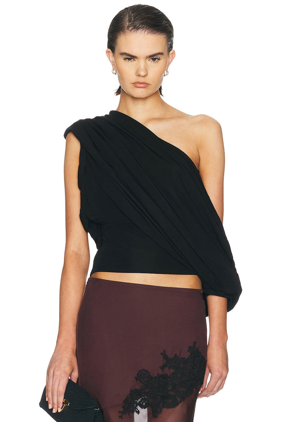 Aiba Draped Jersey Tee