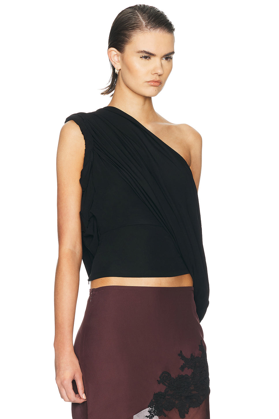Aiba Draped Jersey Tee