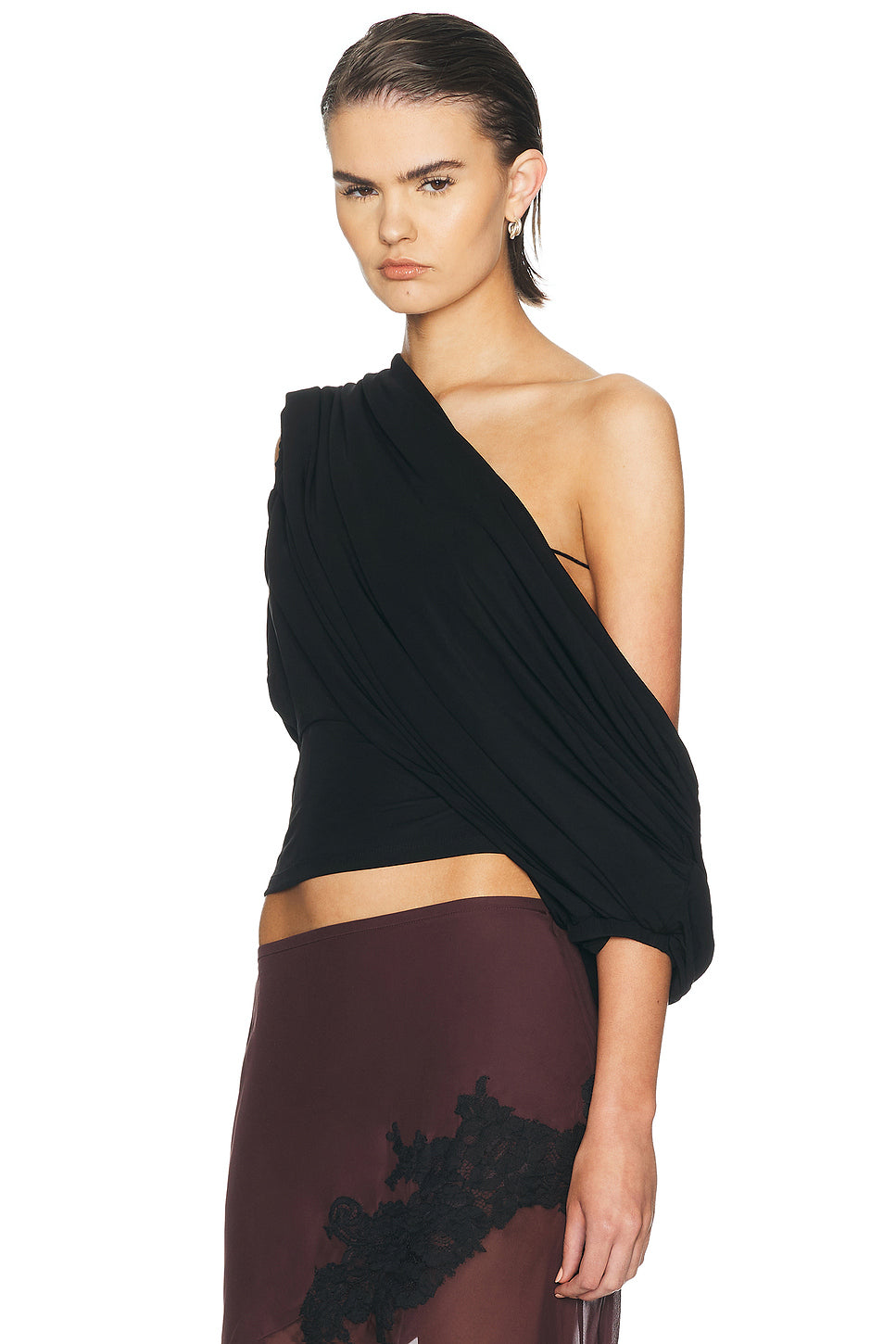 Aiba Draped Jersey Tee