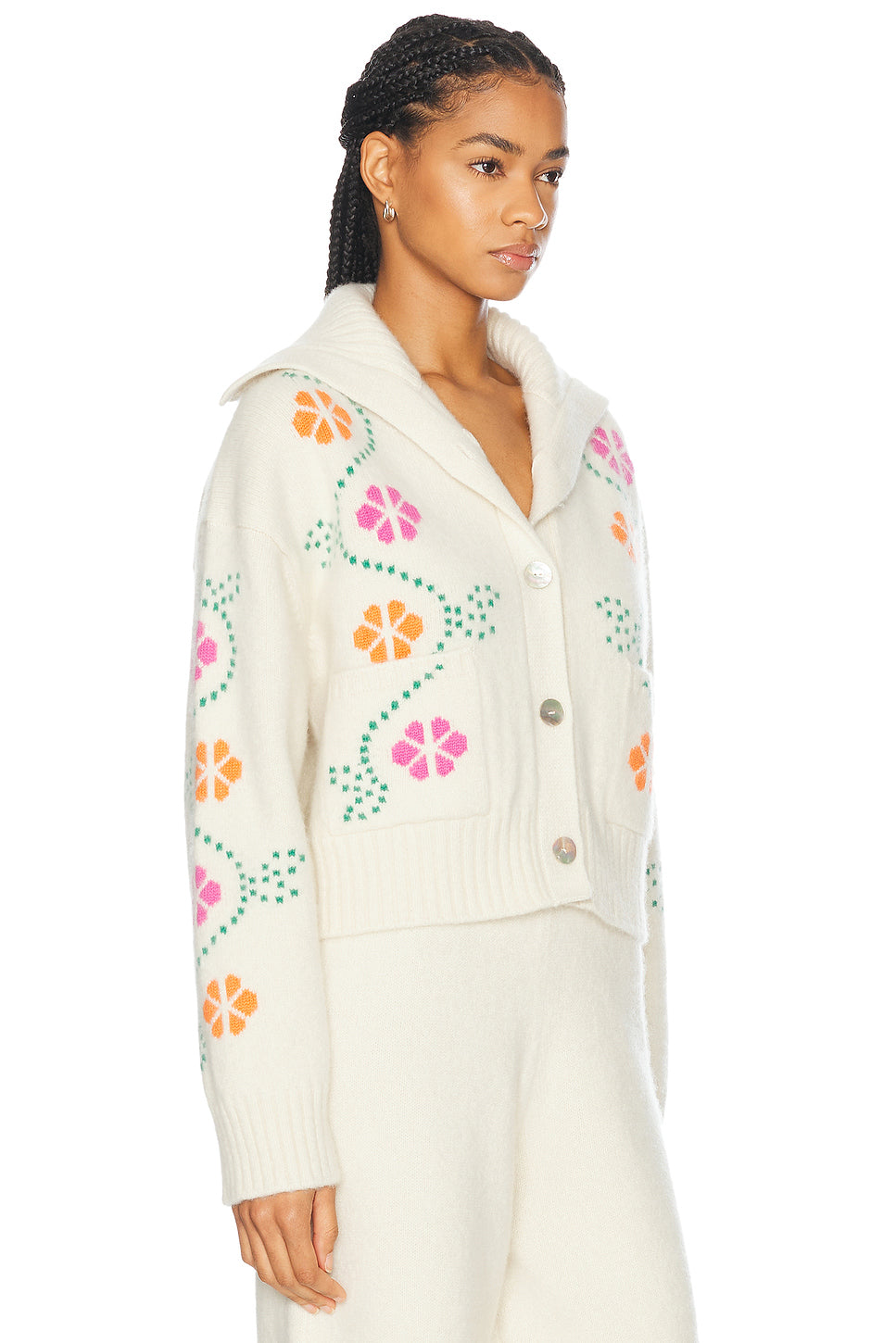 Cashmere Vine Floral Cardigan