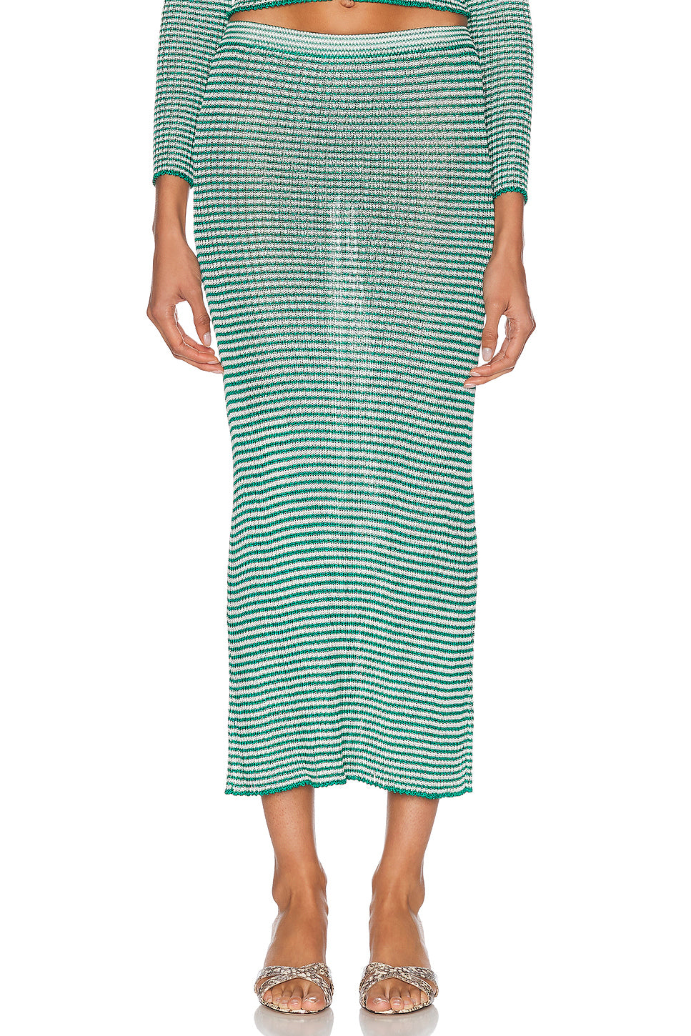 Micro Stripe Rib Skirt