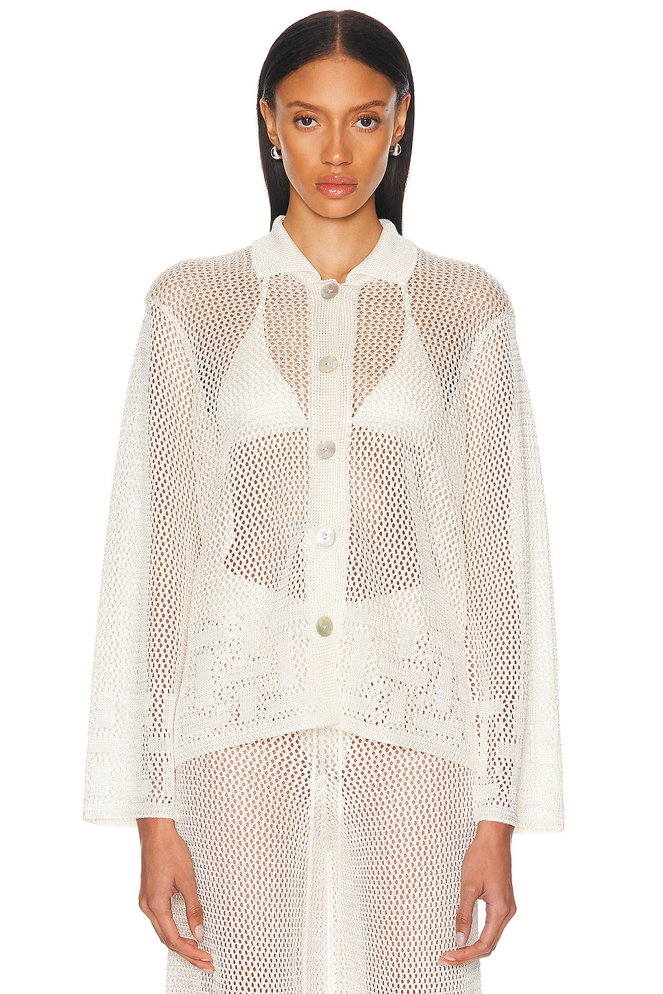 Geo Hem Long Sleeve Shirt