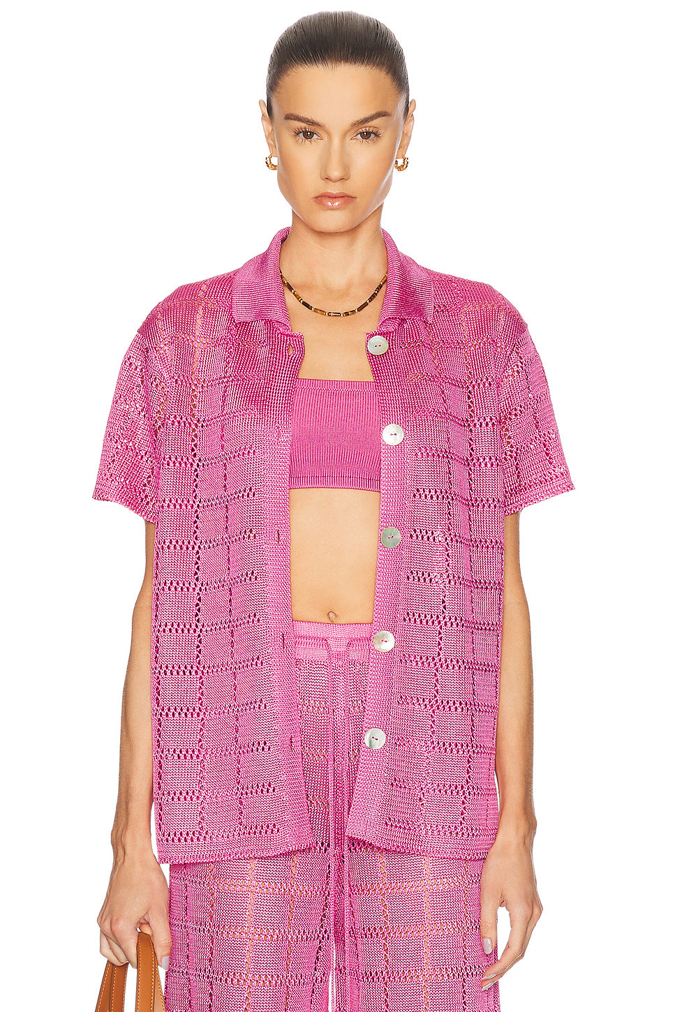 Short Sleeve Patchwork Shirt