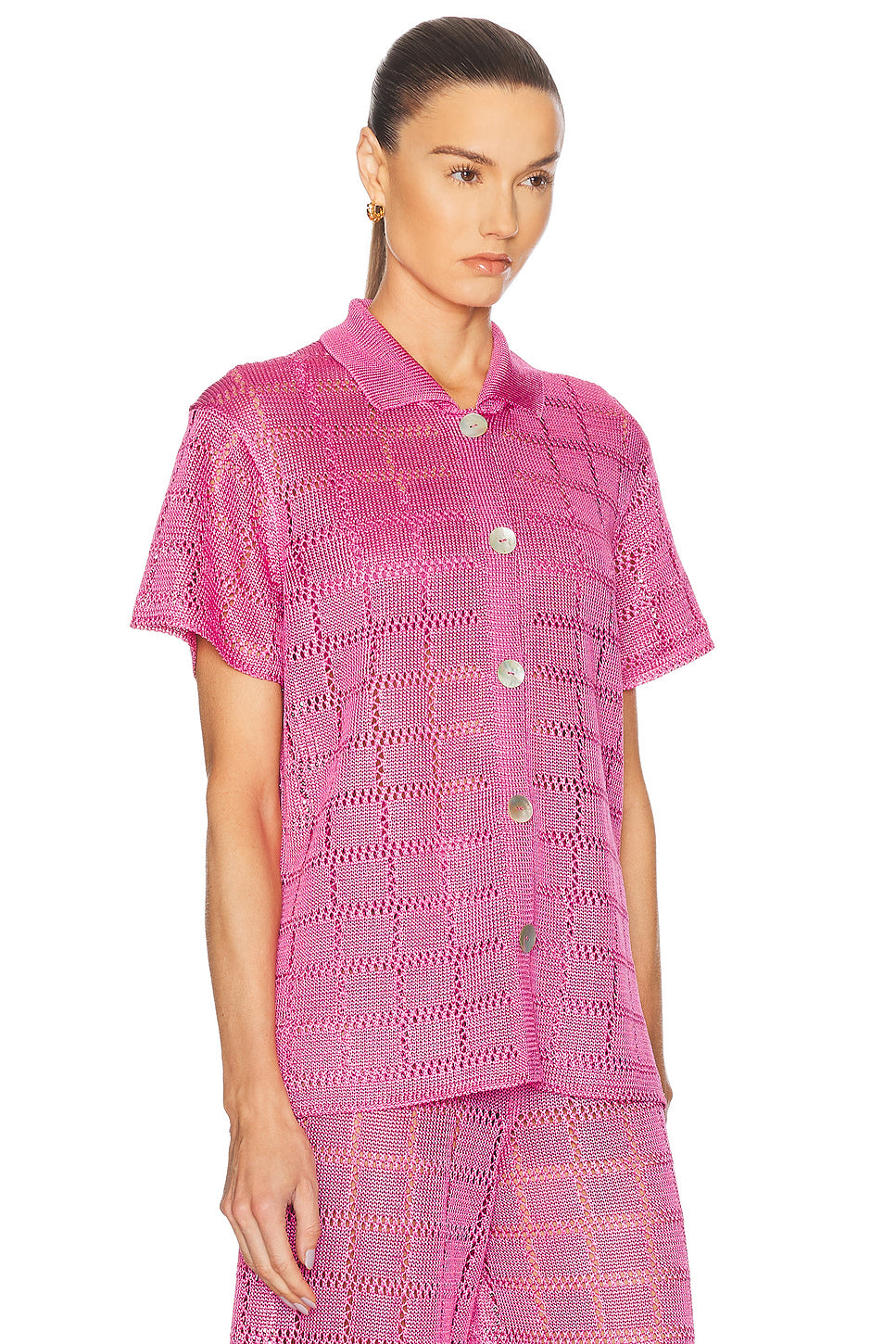 Short Sleeve Patchwork Shirt