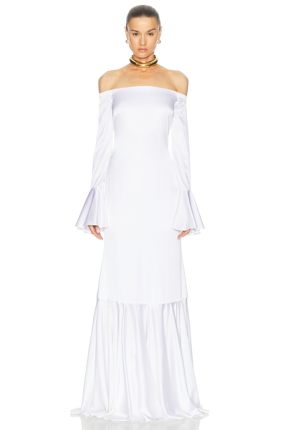 Zarina Off Shoulder Trumpet Gown