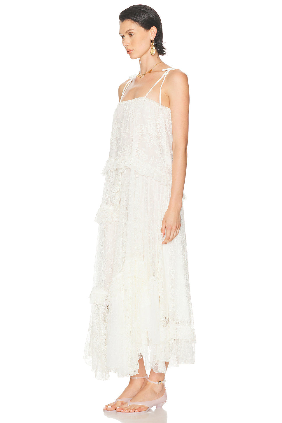 Embroidered Lace Maxi Dress