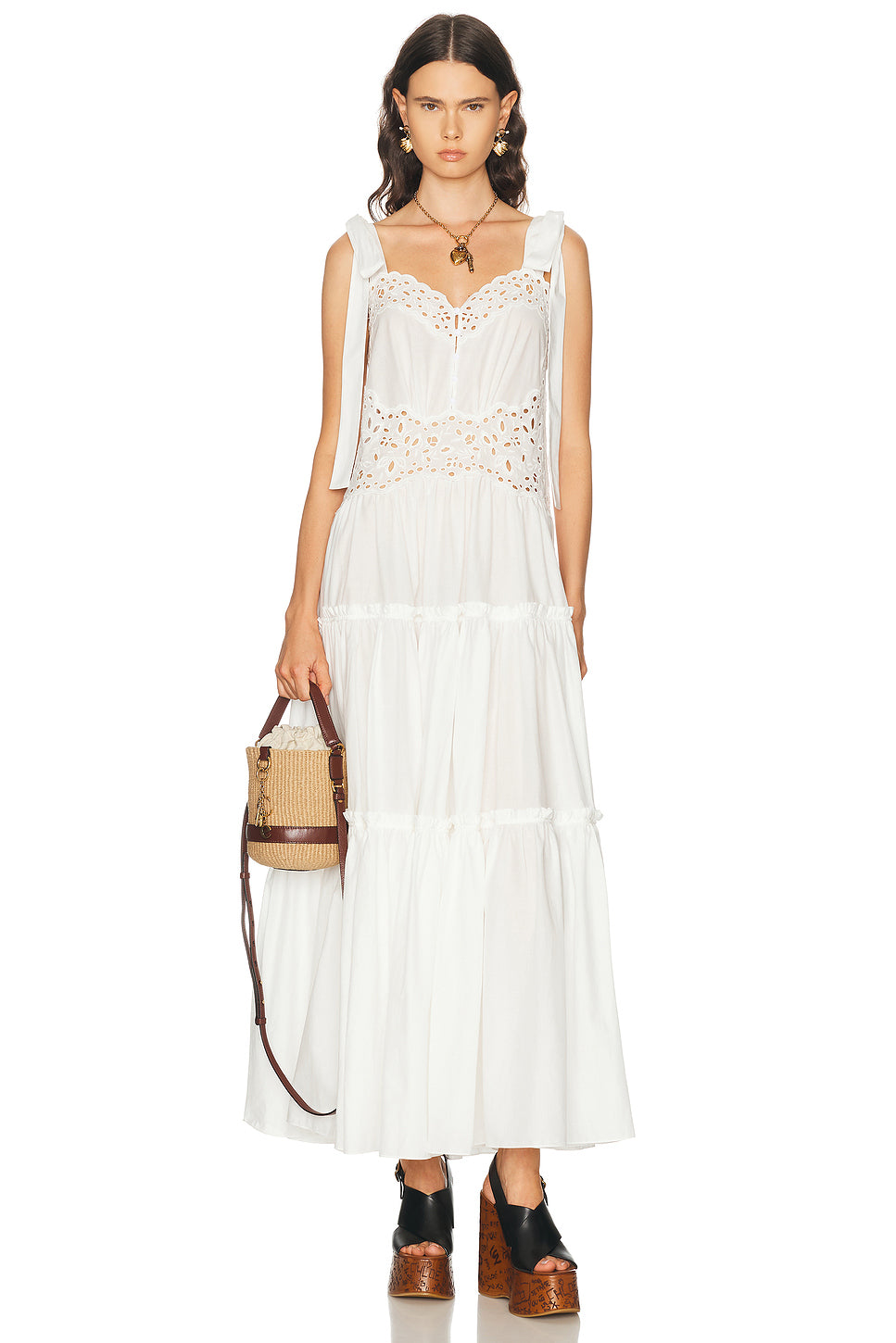 Tie Shoulder Maxi Dress