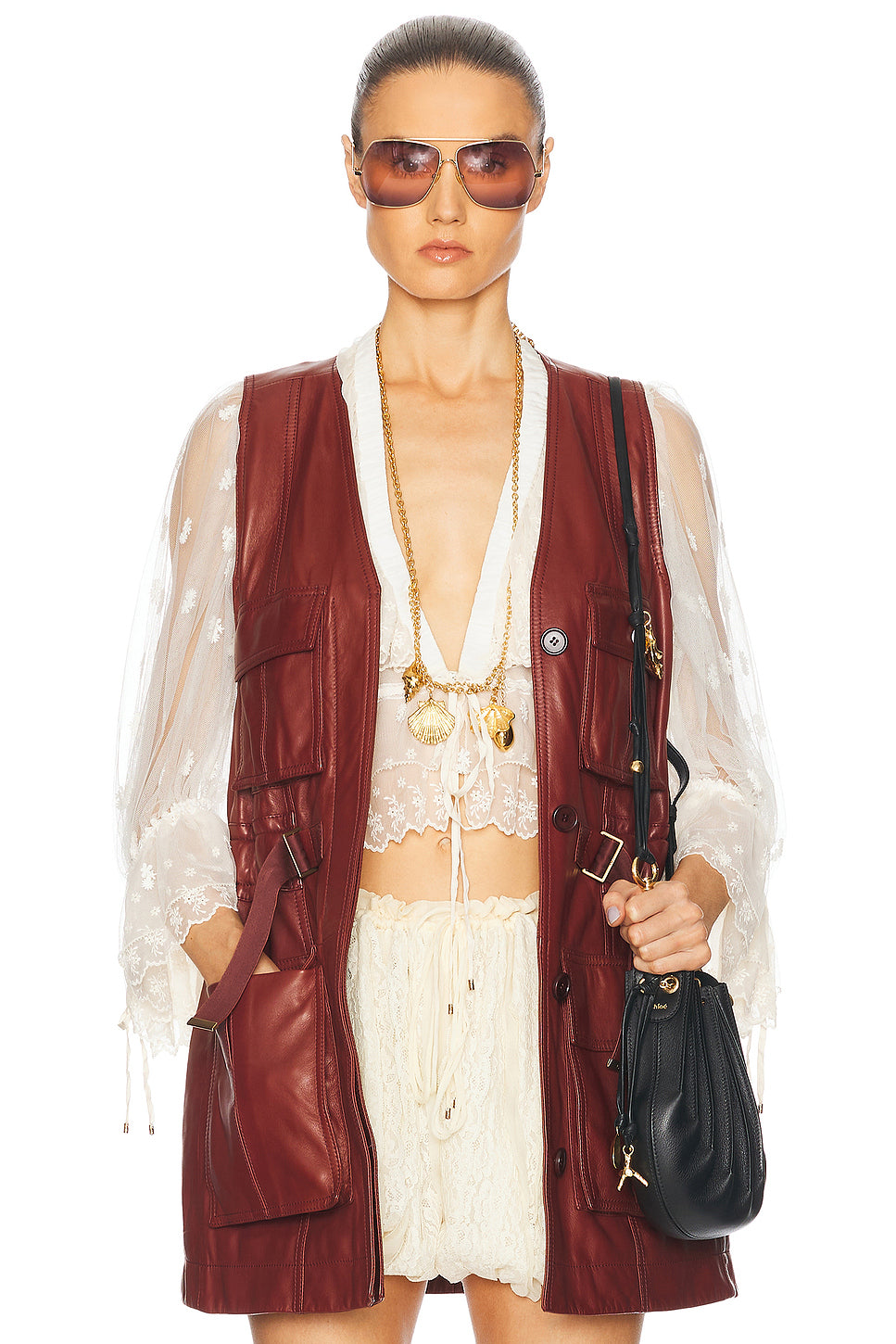 Long Belted Utilitarian Waistcoat