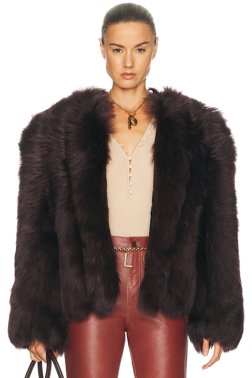 Silky Iron Lambskin Shearling Jacket