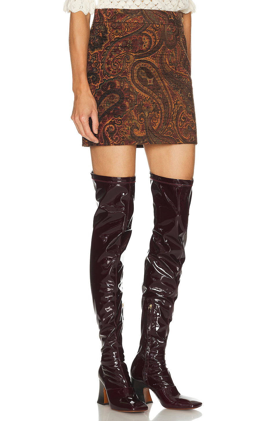 Wool Paisley Skirt