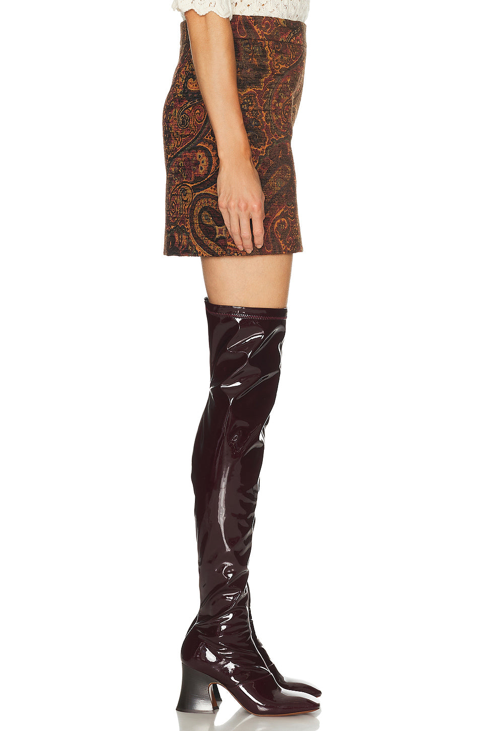Wool Paisley Skirt