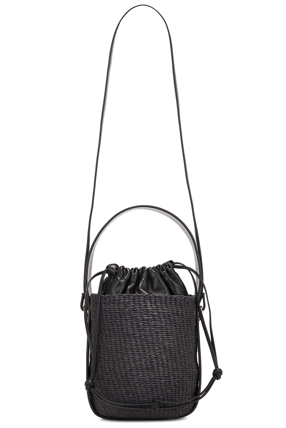 Woody Raffia Bucket Bag