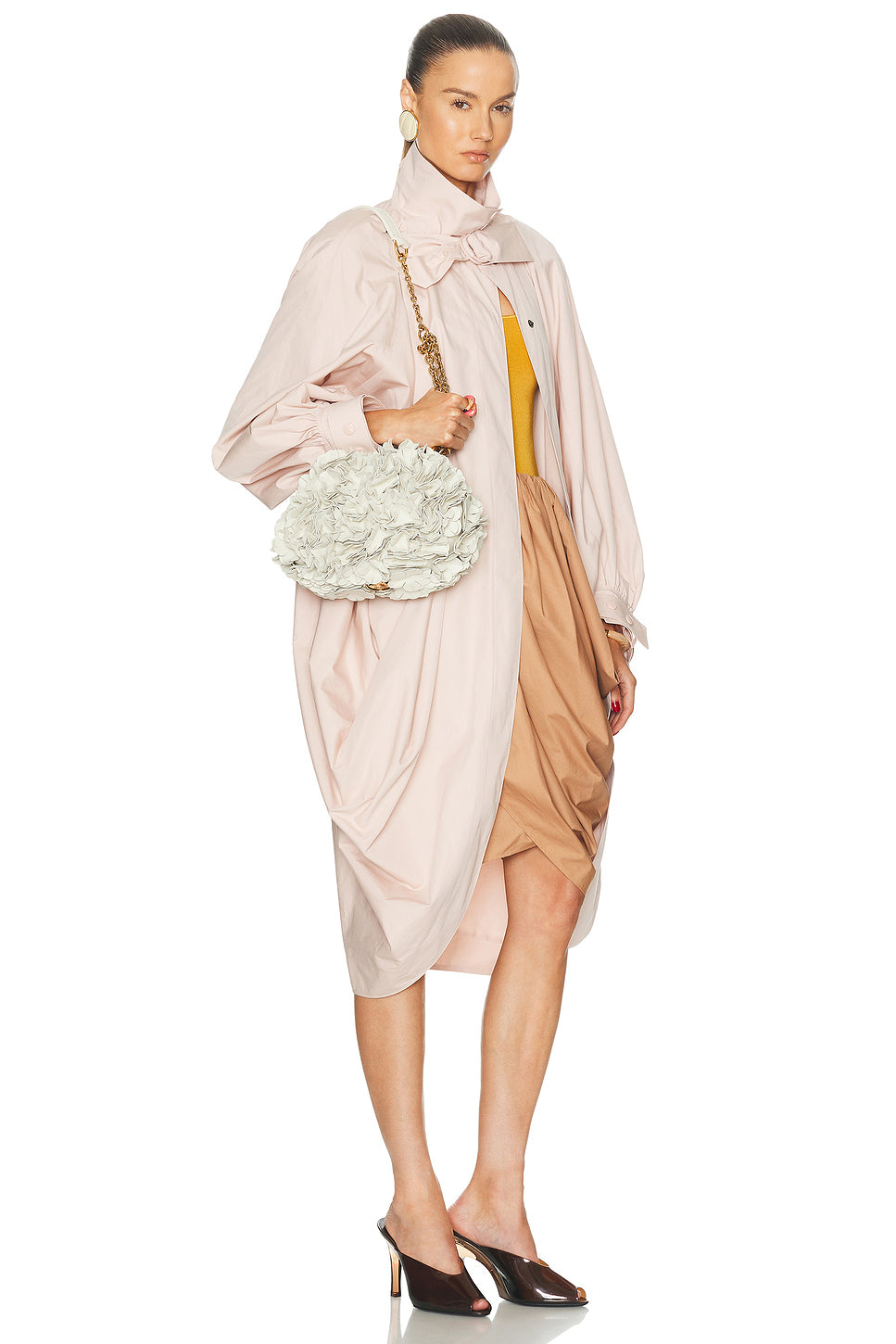 Chloé Pliss Leather Flower Shoulder Bag