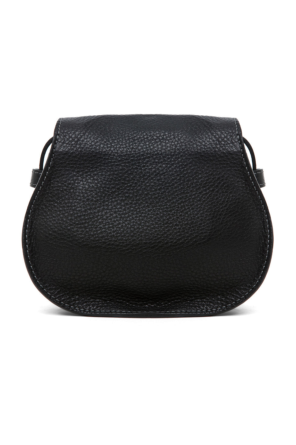 Small Marcie Grained Calfskin Saddle Bag