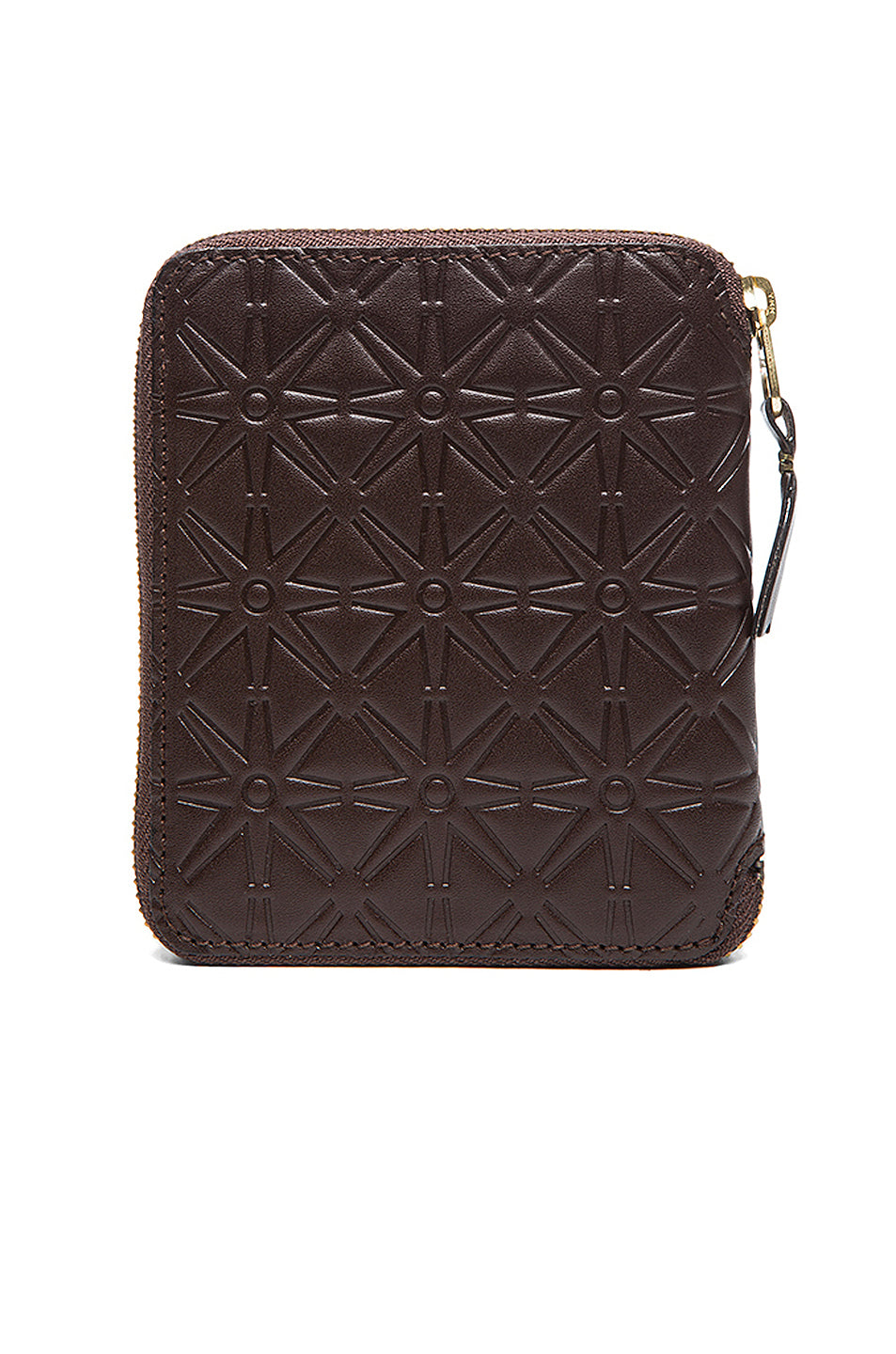 Star Embossed Zip Fold Wallet