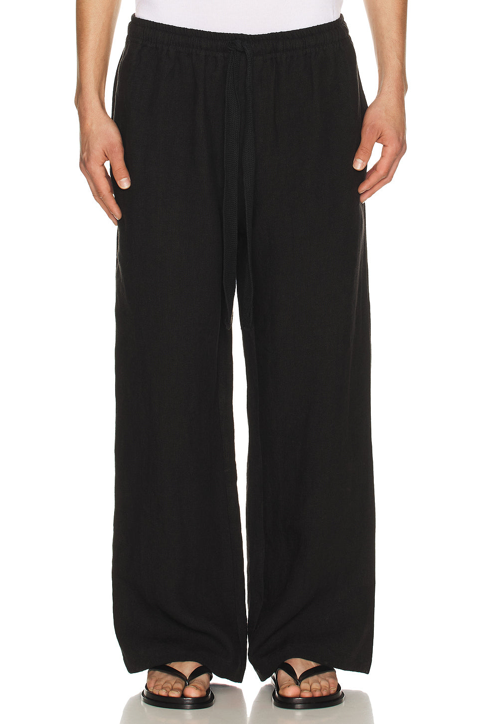 Wide Leg Linen Trousers