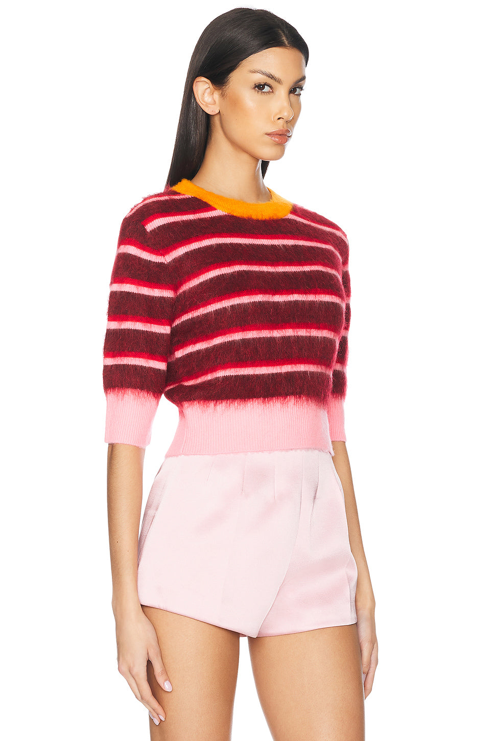 Cropped Ringer Sweater