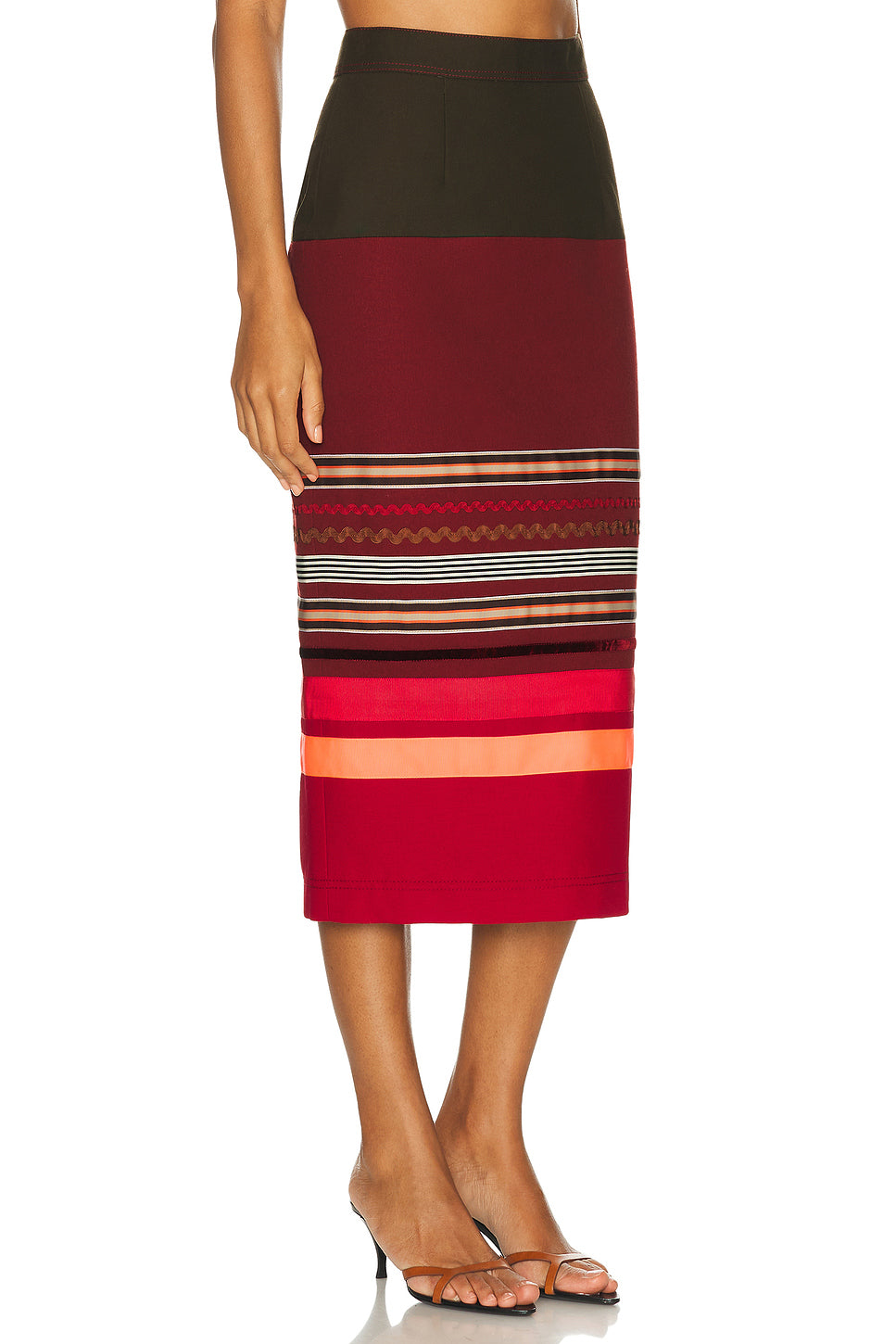 Colorblock Pencil Skirt