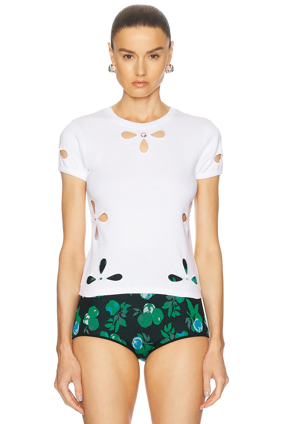 Petal Embroidered Slim Fit Top