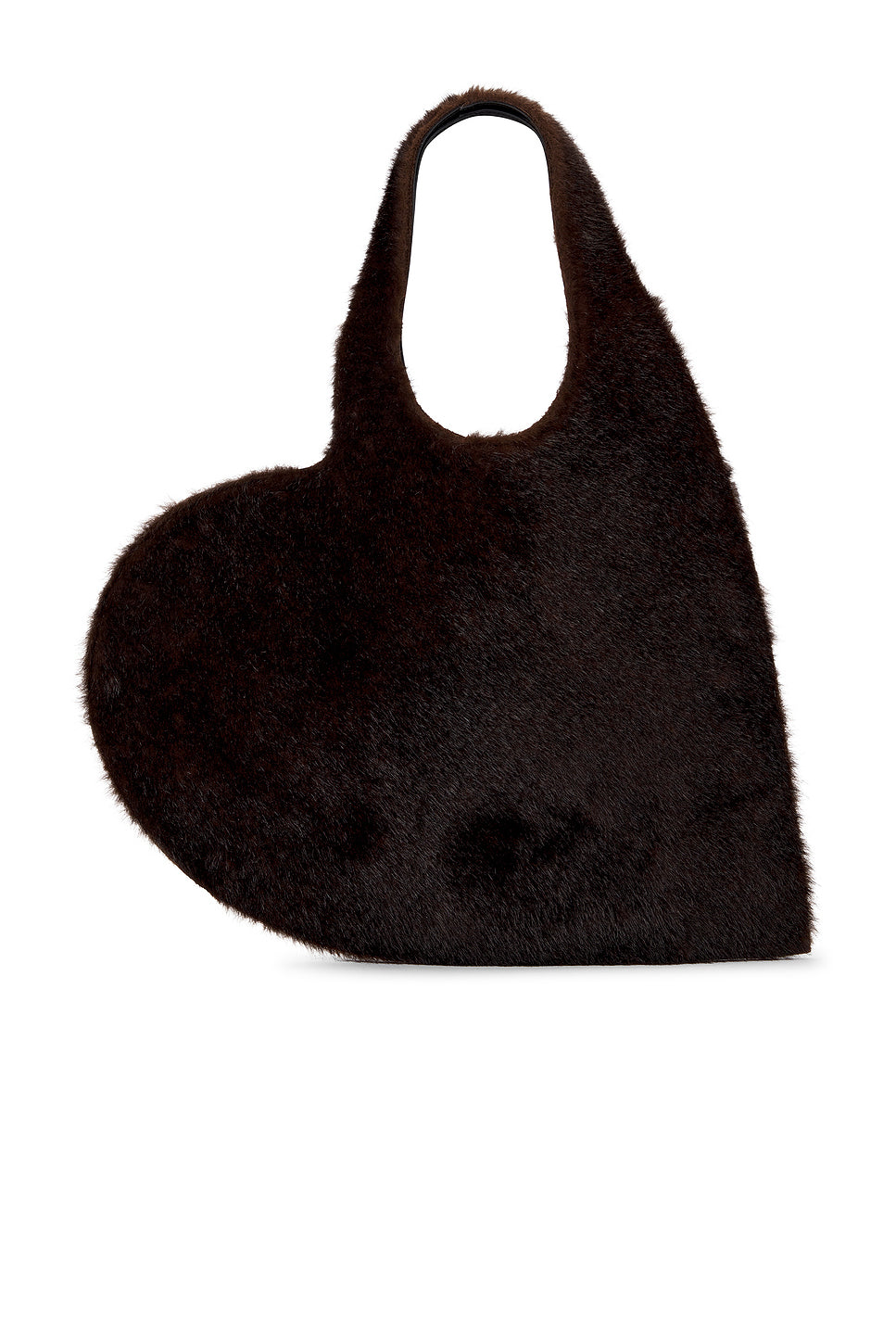 Faux Fur Heart Tote Bag
